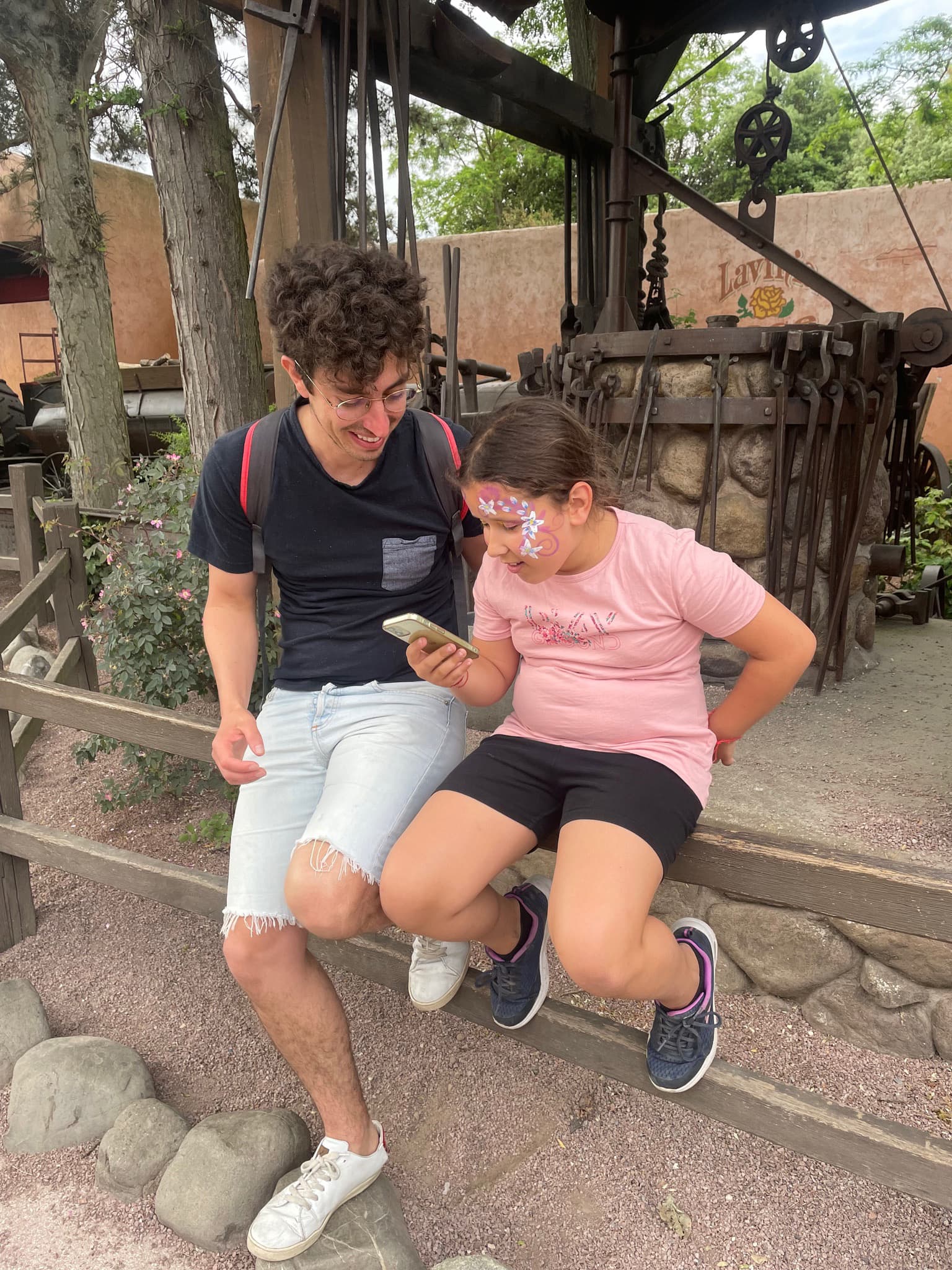 Daniel with his goddaughter